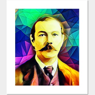 Arthur Conan Doyle Colourful Portrait | Arthur Conan Doyle Artwork 6 Posters and Art